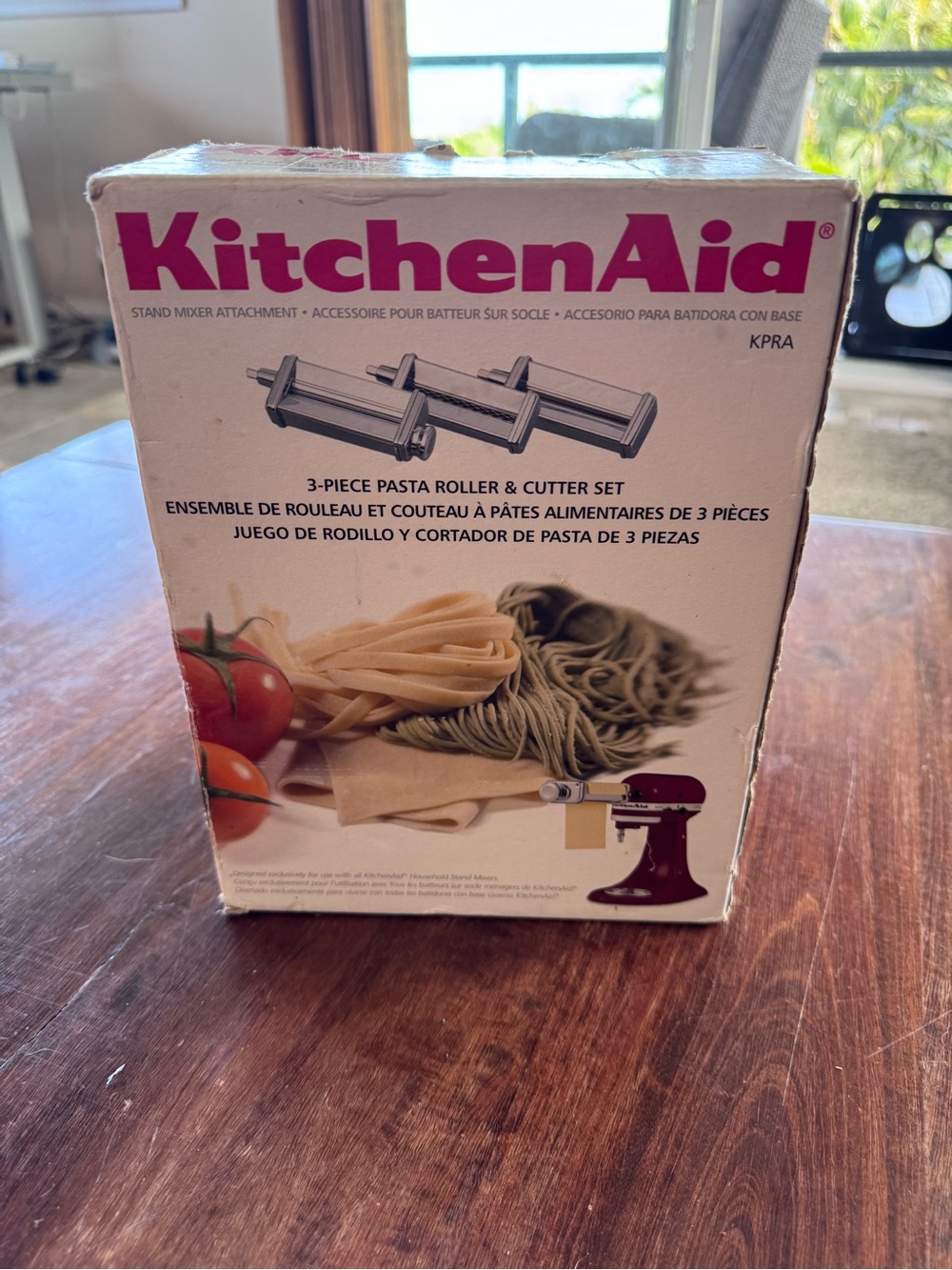 KitchenAid Red 3-Piece Pasta Roller & Cutter Set